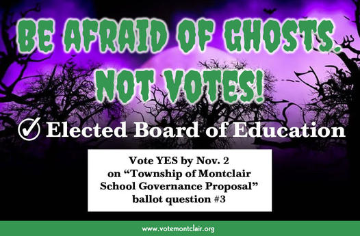 VoteMontclair's tweet photo. A very Happy Halloween to everyone in @MontclairNJGov, be they pro, anti, undecided, living, dead - and especially undead! https://t.co/yh2Jc6WhJC https://t.co/ctKr4xi6wG