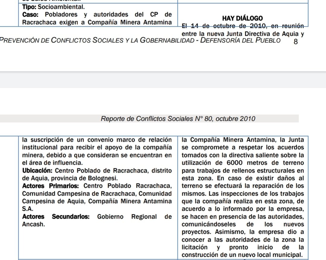 jfowks's tweet photo. Hace tres semanas, la comunidad de Aquia afectada por la operación de Antamina dirigió esta carta al presidente. El conflicto social figura en los reportes de @Defensoria_Peru por lo menos desde 2010: diez años sin solución https://t.co/oHZrrOXvyd
