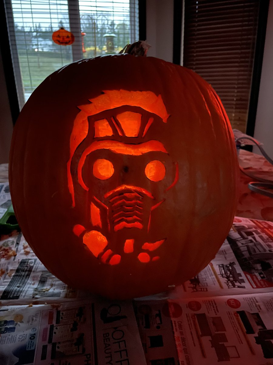 Obvious choice for our Halloween pumpkin this year.