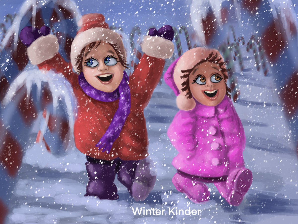 LarryWhitler's tweet photo. Winter Kinder - Candy Cane Lane #illustration #illustrator #penguinrandomhouse #winterkinder #candycanelane https://t.co/OsQoZX4pYr