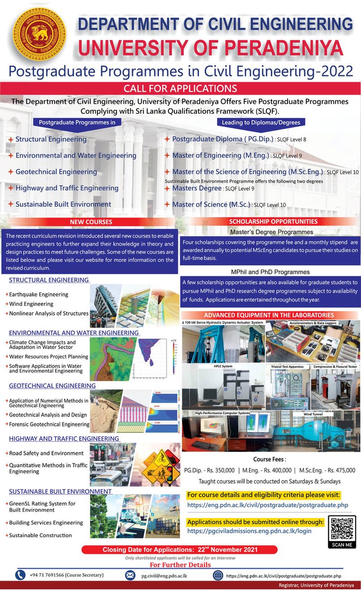 coursenet's tweet image. Postgraduate Programmes in Civil Engineering from University of Peradeniya
coursenet.lk

#Postgraduate #masters #masterofengineering #masterofscience #postgraduatediploma #CivilEngineering #engineering #structuralengineering #UniversityofPeradeniya #coursenet