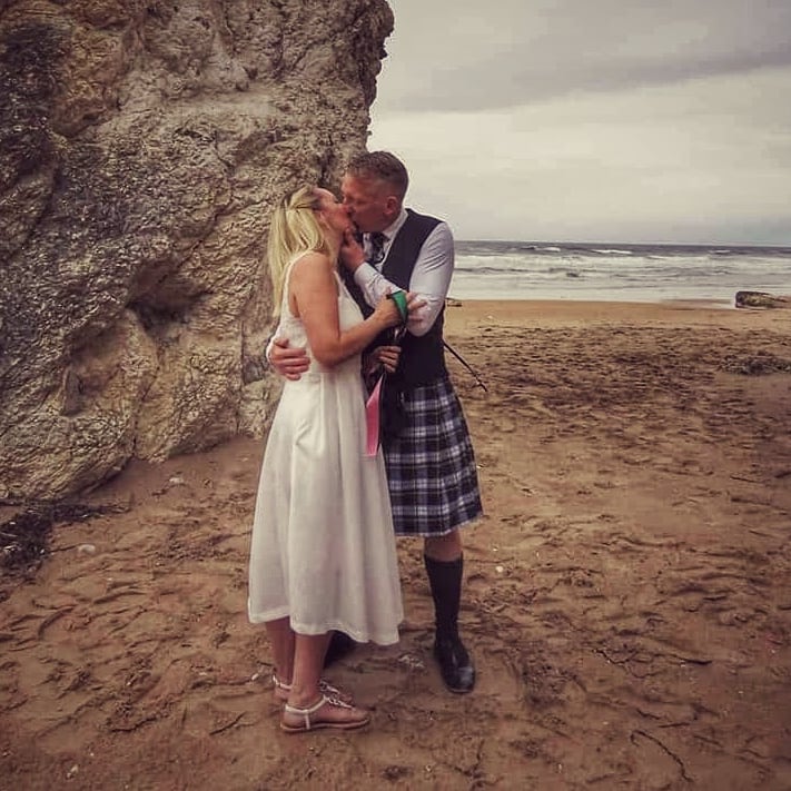 SamCelebrant's tweet photo. Throwback to last year when Melissa and Ivan renewed their vows at the White Rocks near Portrush.
Image courtesy of the family. #vowrenewal @loveportrush @Love_Antrim @VisitPortrush @VisitCauseway https://t.co/rKQzf69oxW