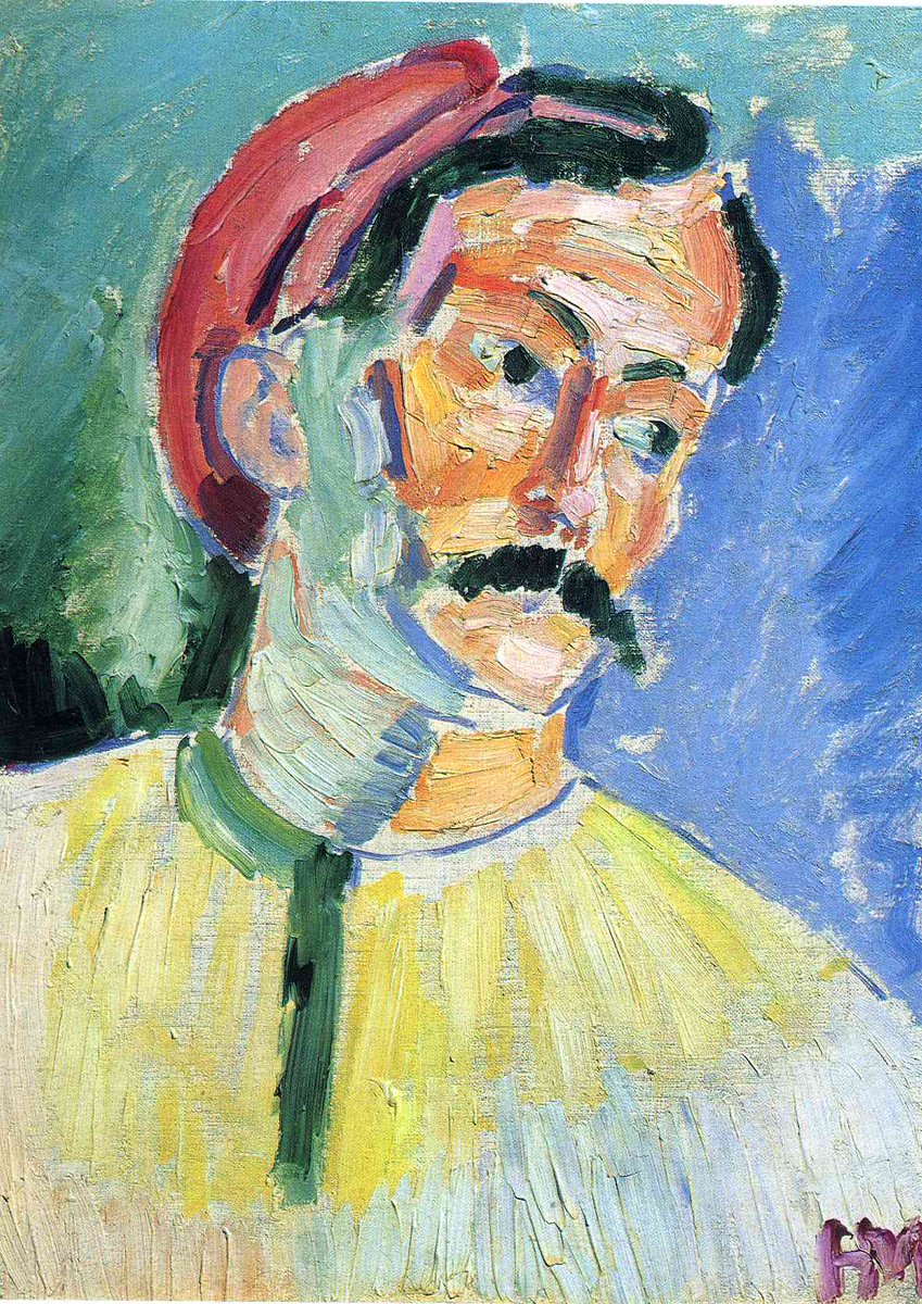 artistmatisse's tweet photo. Portrait of Andre Derain, 1905 #fauvism #henrimatisse https://t.co/skAr5HL674