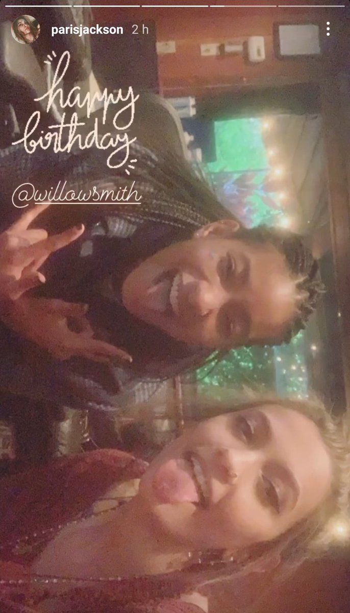 willowsmithbrs's tweet image. "Feliz aniversário, Willow! ❤" Paris Jackson via Instagram Stories. #W21