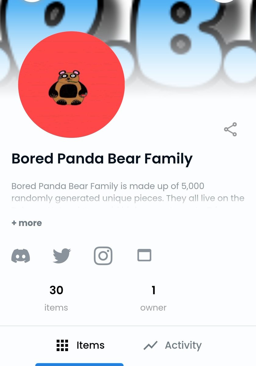 BoredPanda_Bear's tweet photo. 🎉You already have the Bored Panda Bear Family collection available🔥
📍In the profile link you will find the website to mint your Bored Panda

👀Minting price 30 Matic without Gas Fee cost⛽

#nft #nftart #nftcollector #nftcommunity #nfts #NFTGiveaway #nftcollectibles #Ethereum https://t.co/XAIys8Cb3X