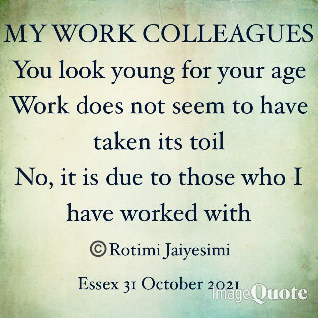 Stress reduction in the workplace. Lifelong friendships developed
#teamwork #dignityatwork #workplacestress #mentalhealth #rotimijaiyesimi #diversity #diversityequityinclusion #humanrelations
@uchibadan_ @RotundaHospital @queenmaryshospital @Derriford_Hosp @NHS_Int @MSEHospitals