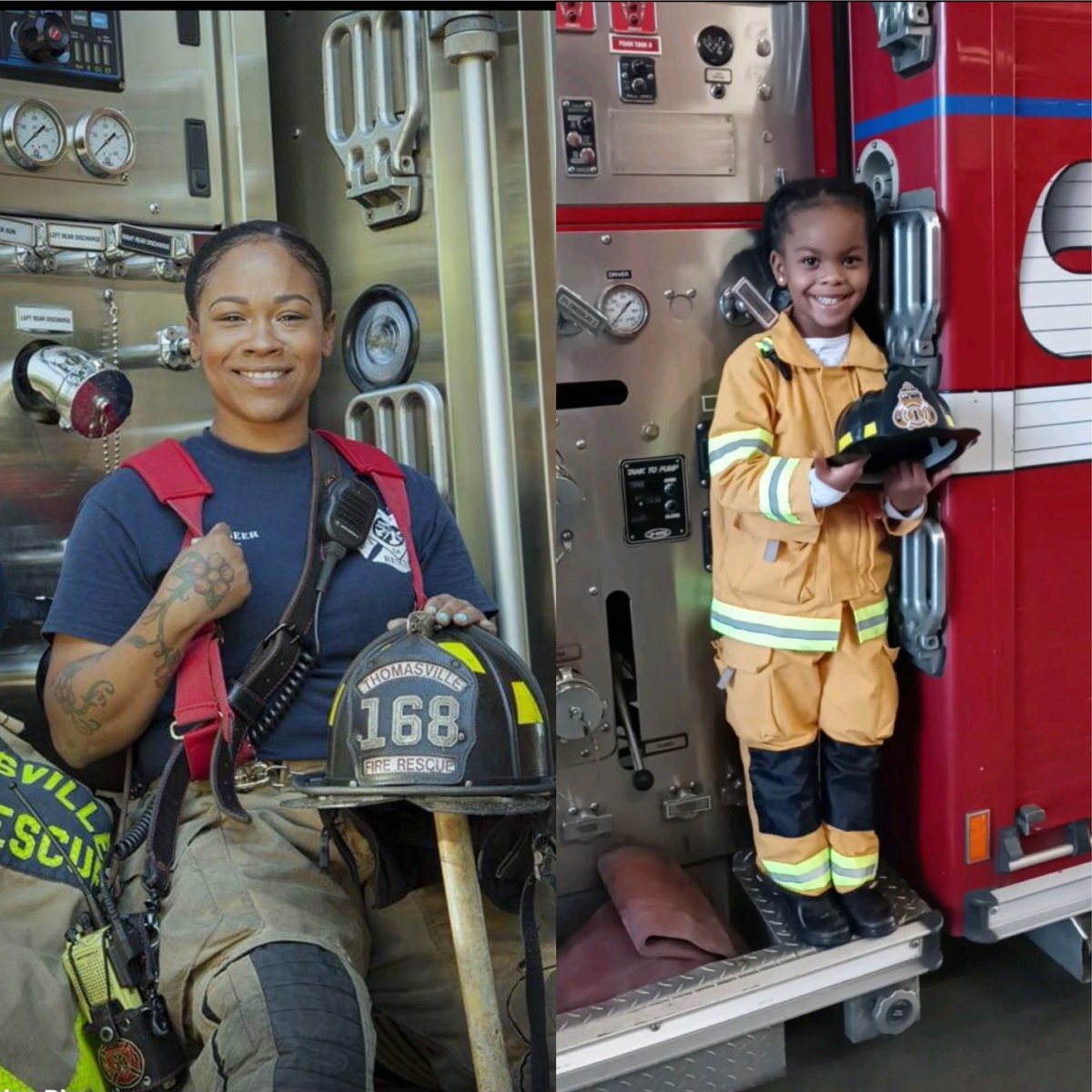 A young Firefighter named Journey stopped by station 73 for Halloween. Your Eastside Professional Firefighters helped to recreate a picture of her Thomasville, Georgia Firefighting Cousin and her crew. #IAFFLocal2878 #IAFFLocal2084 #ThomasvilleProfessionalFirefighters