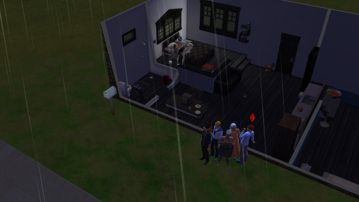 Asher really made Pisces' birthday memorable. He hooked up with Pisces' old nanny right in the middle of the party kicking everyone out into a lightning storm. Asher may be his best friend, but that was an awkward moment... They probably won't come again #theSims4