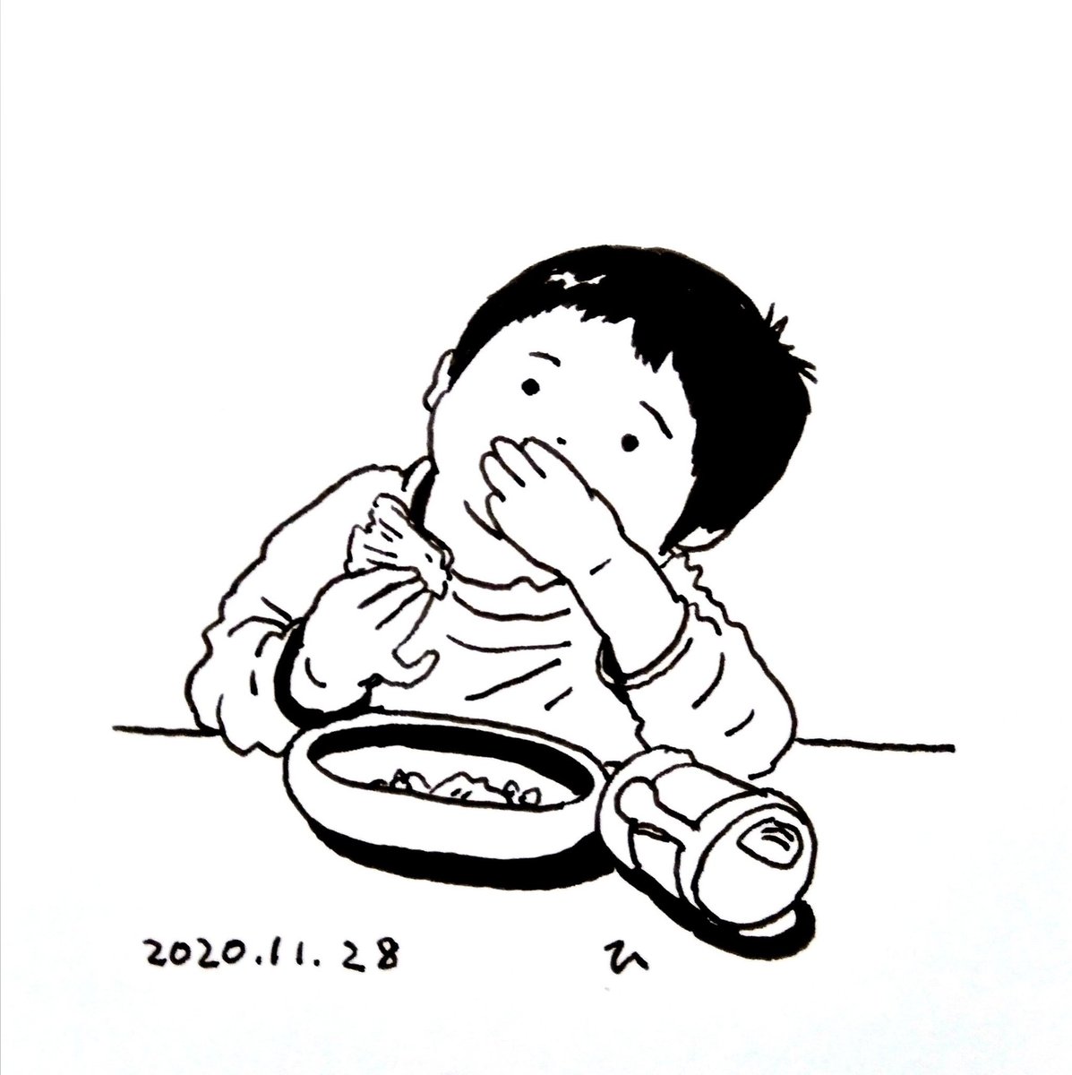 11月に入ってしまったので、去年の子の絵。 