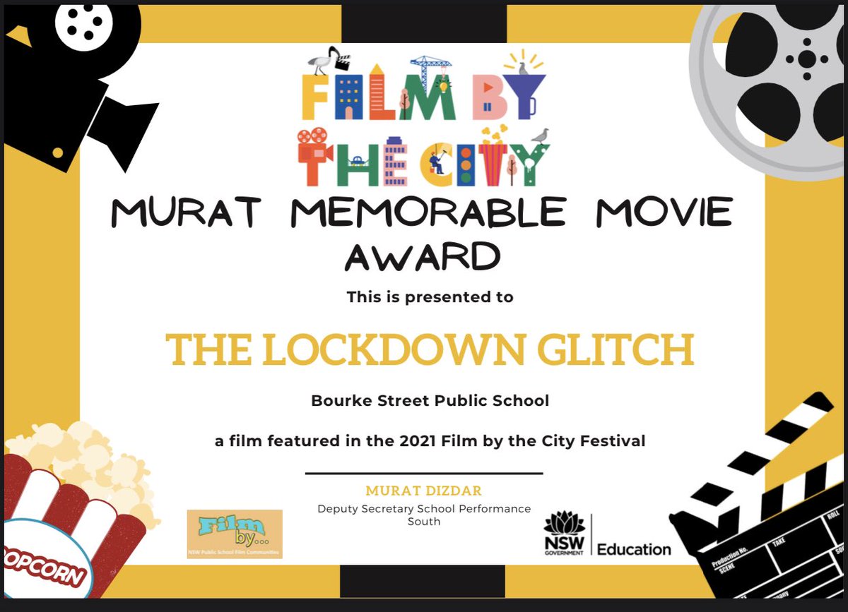 FilmbytheCity's tweet photo. the Lockdown Glitch 2021 https://t.co/BGpvxxgQ13 via @YouTube
Congratulations to our Murat Memorable Movie Award @dizdarm recipient π₯
A very prestigious award! βοΈ
@NSWEducation
#fbtcity
#LoverWhereYouLearn https://t.co/NhpDFPebiS