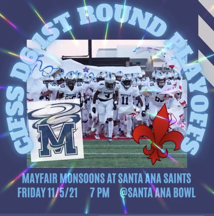 Let’s go #MONSOONS @SoonsFootball @MHSMonsoons @owen_tomich @nickadimora @JacksonZylstra @PaluLeroy @_kiiyon @angelodalde20 @GaretSullivan @XzavierSmith_ @jeremiahcalvin_ @derekbedell17