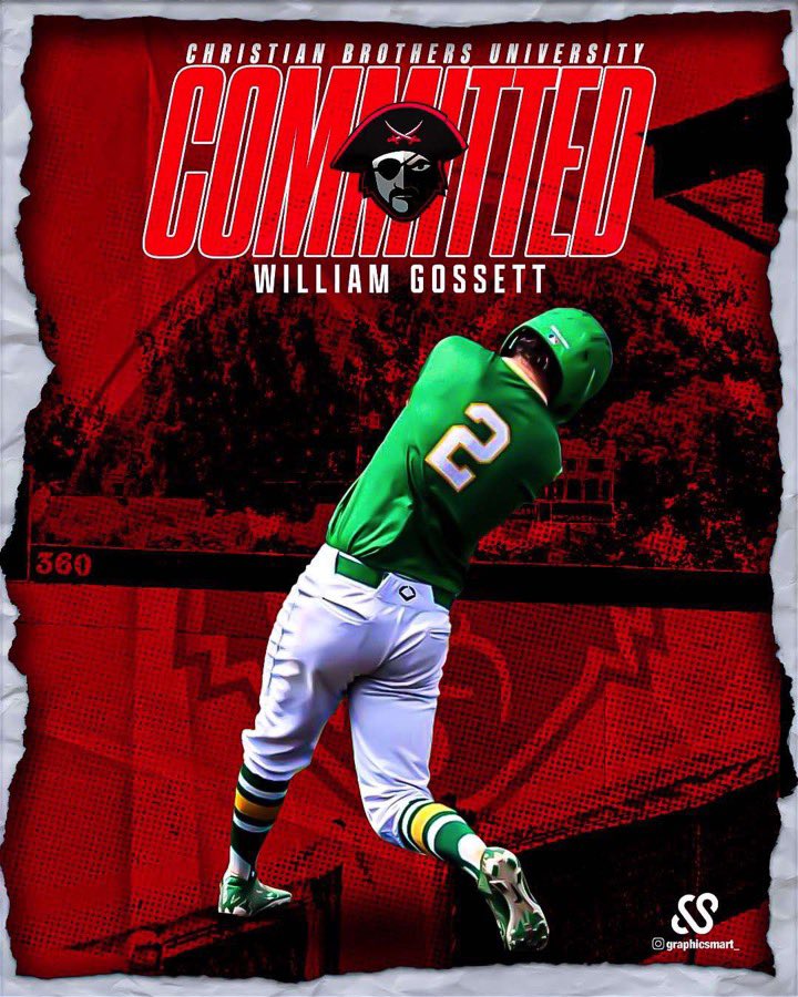 1williamgossett's tweet photo. I am excited to announce that I will be committing to Christian Brothers University. I would like to thank God, all my coaches, parents, teammates, and family who have helped me throughout this process.#GoBucs https://t.co/4I3gh7zkxr