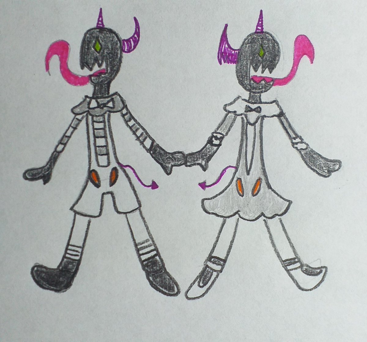 Somefrozen's tweet image. Happy scary month! Day 31/31. #traditionalart #sketch #drawings #October #monstertober