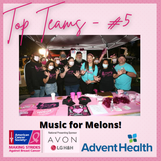 They sang their way into people's hearts and wallets! Top Team #5... Music for Melons! 

#OrlandoStrides #AttackingCancer