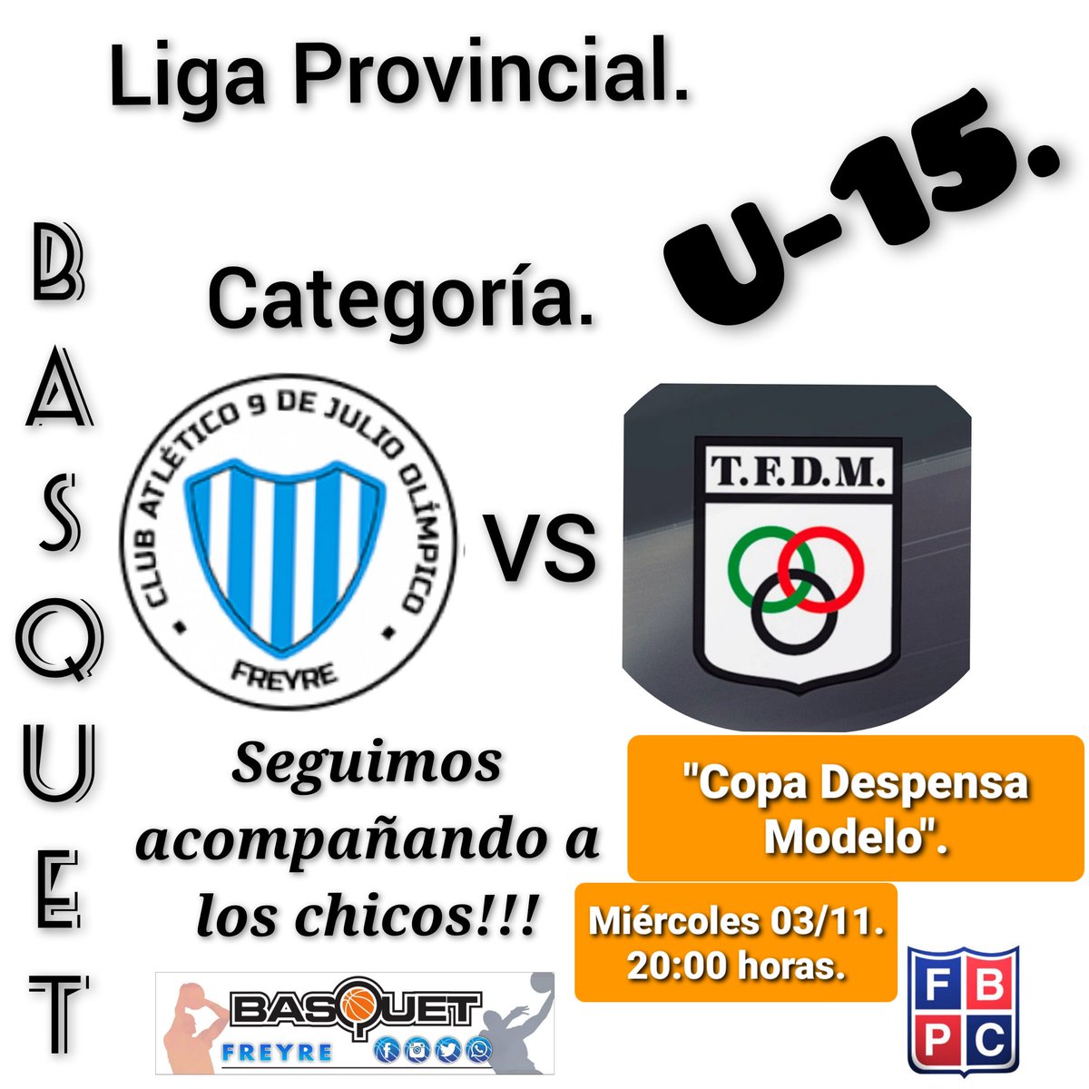 9Freyre's tweet photo. Se jugará para el ganador del partido la "Copa Despensa Modelo". https://t.co/Sjr24oNma9