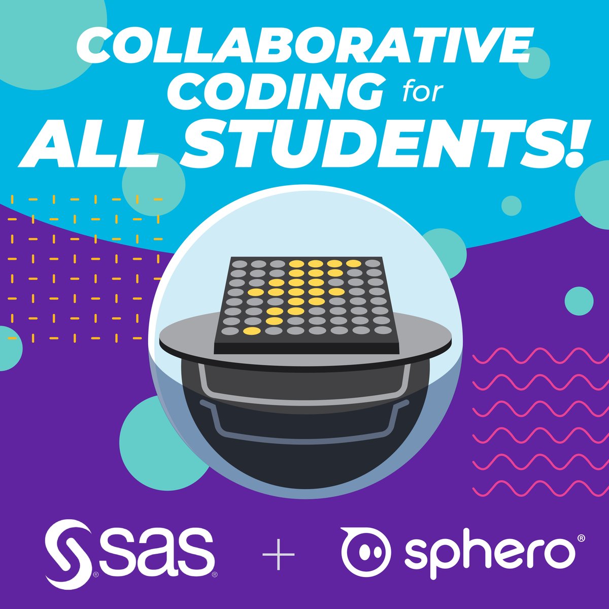 SASsoftware's tweet image. We're teaming up with @Sphero to help educators implement computer science education for students with visual impairments using Sphero BOLT &amp;amp; #CodeSnaps braille blocks.

Join us for a FREE virtual workshop on 11/3. Learn more &amp;amp; register at 2.sas.com/6012Jpvx0. #CSforALL