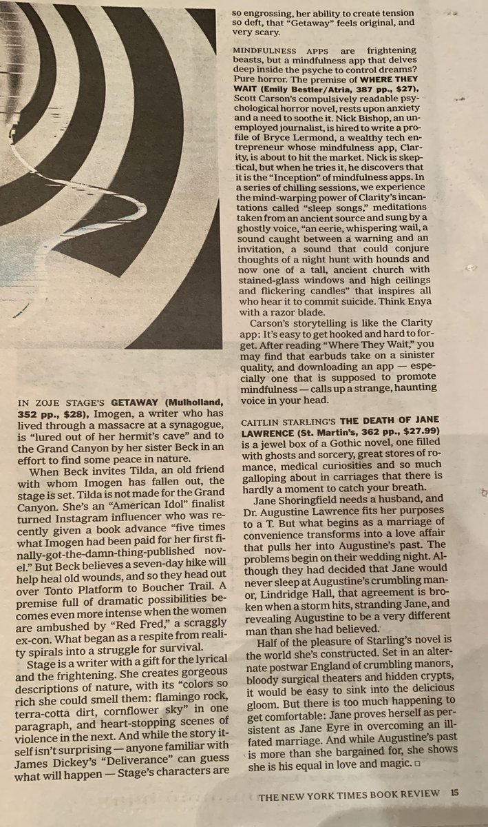 Pamela Klinger-Horn (@pkhorn) on Twitter photo GETAWAY <a href="/zooshka/">Zoje Stage</a> is in today’s <a href="/nytimesbooks/">New York Times Books</a> . Get a copy with a signed bookplate @valleybkseller in Stillwater, MN. <a href="/mulhollandbooks/">Mulholland Books</a> GETAWAY <a href="/zooshka/">Zoje Stage</a> is in today’s <a href="/nytimesbooks/">New York Times Books</a> . Get a copy with a signed bookplate @valleybkseller in Stillwater, MN. <a href="/mulhollandbooks/">Mulholland Books</a>
