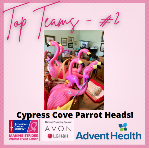 Top Team #2 - raising $8,000 more than their own goal &amp; coming in at $26,000... Cypress Cove Parrot Heads!

#OrlandoStrides #AttackingCancer