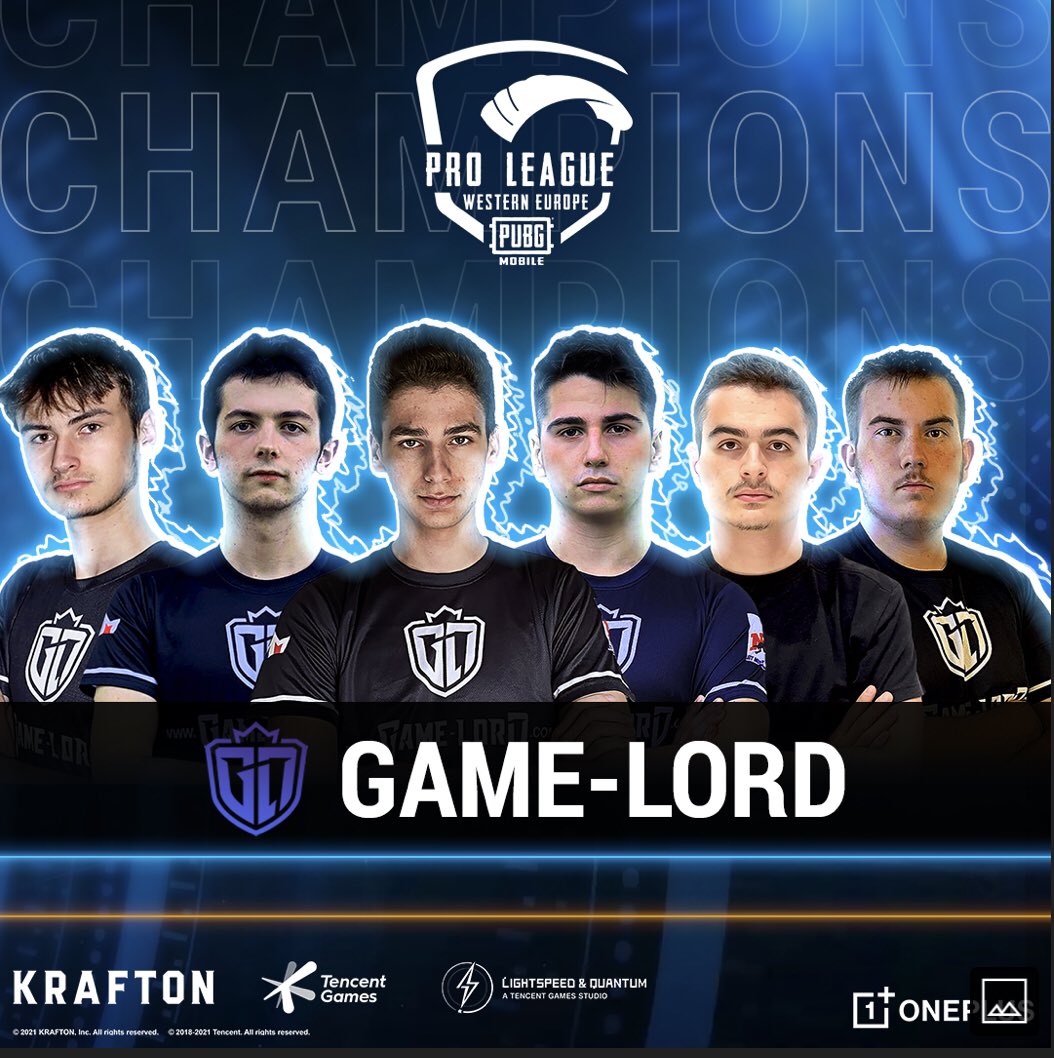 GameLordOff's tweet photo. From #13 season 1 to #1 season 2 🚀🥇WE ARE WESTERN EUROPEAN CHAMPION 🏆#PUBGMOBILE #PMPL #CHAMPION #GLDPROUD https://t.co/6zEqlvUhRB
