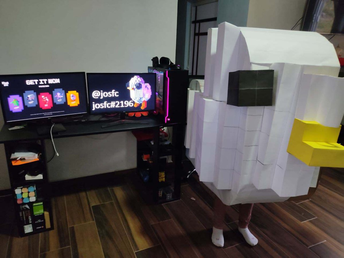 josfc's tweet photo. After two days of hard work with my fiance we can post my costume for the #HalloweenStarter in #Gamestarter, I'm Dukz from Pixel Pix #Halloween #Costumeparty. If enjoy plis share and like it! @pplimaa @Rosaura90424921 @x_Dzxt_x @MidoriSuk @thequeengaabs https://t.co/HTffpAzPXk