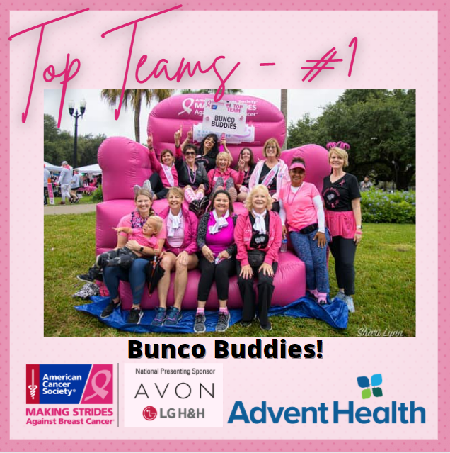 Our Top Team, coming in at #1 &amp; raising over $40,000.... Bunco Buddies!!!

#OrlandoStrides #AttackingCancer