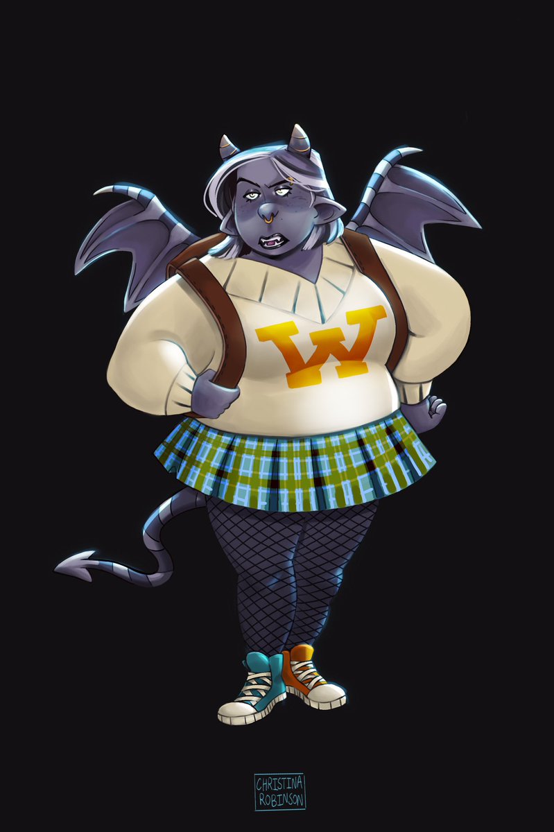 crobinson_art's tweet image. Gargoyle student for this month’s #cdchallenge 👿
Have a spooky Halloween! 🎃
#ArtistOnTwitter #procreate #digitalart #characterdesign #illustration #halloween2021