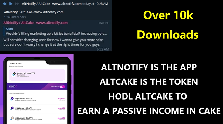 MegaGainsAcadem's tweet photo. #AltNotify App #AltCake Token Increased #Cake Rewards - #shorts Alt... https://t.co/LFQRO3WIqH via @YouTube https://t.co/Fd5vjwohNJ