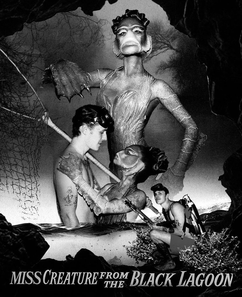 今年のハロウィンは1954年に製作されたSFホラー映画『Creature from the Black Lagoon/大アマゾンの半魚人』に!!!
夫のダルトンも登場しています🤿（4枚目）
今年も仮装の域を超えている本気モードでファンを楽しませてくれました👏🏻👏🏻👏🏻
#アリアナグランデ
#ハロウィン2021