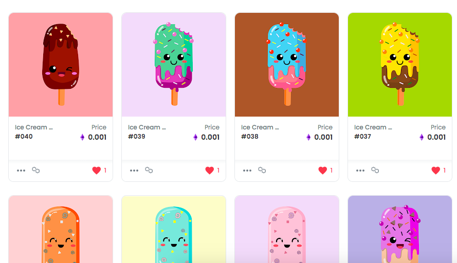 🥳🎉DROP DROP DROPPING!⏫⏫
NEW Ice Cream Pops NFTs of amazing flavors!!🍦🍦
FOR ONLY 0.001 ETH!🪙 you can get this sweet collection!
No Gas fee!⛽️😏
#nft #opensea #nftartist #nftart #sold #icecream #eth #polygon #matic #nogasfee