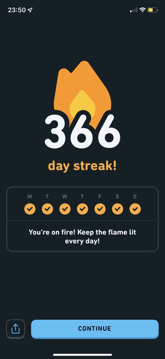 I somehow didn’t notice to take a screenshot yesterday but I’ve got a year streak on Duolingo! 🤩👏