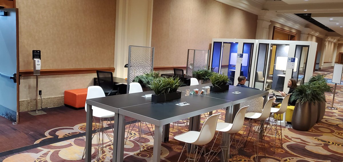Zen_Space_'s tweet photo. Some shots gearing up to go at @EXHIBITOR #ExhibitorLive2021! We are proud to be offering our ZenSpace business lounge as the exclusive meeting point for all exhibitors and attendees this year. Come say hello 👋 

#event #smartworkspace #businesslounge https://t.co/2eRFeCmI3q