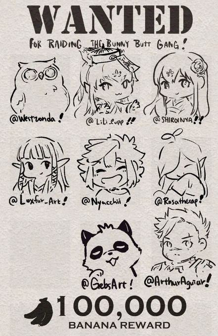 Thank you for raiding me on Twitch ~

Westzonda, Shiroinya, @LiLi_Pupp @RosaTheiaP @nyacchii_art @GebsArt @LoxforStudio ArthurAguiar !! 