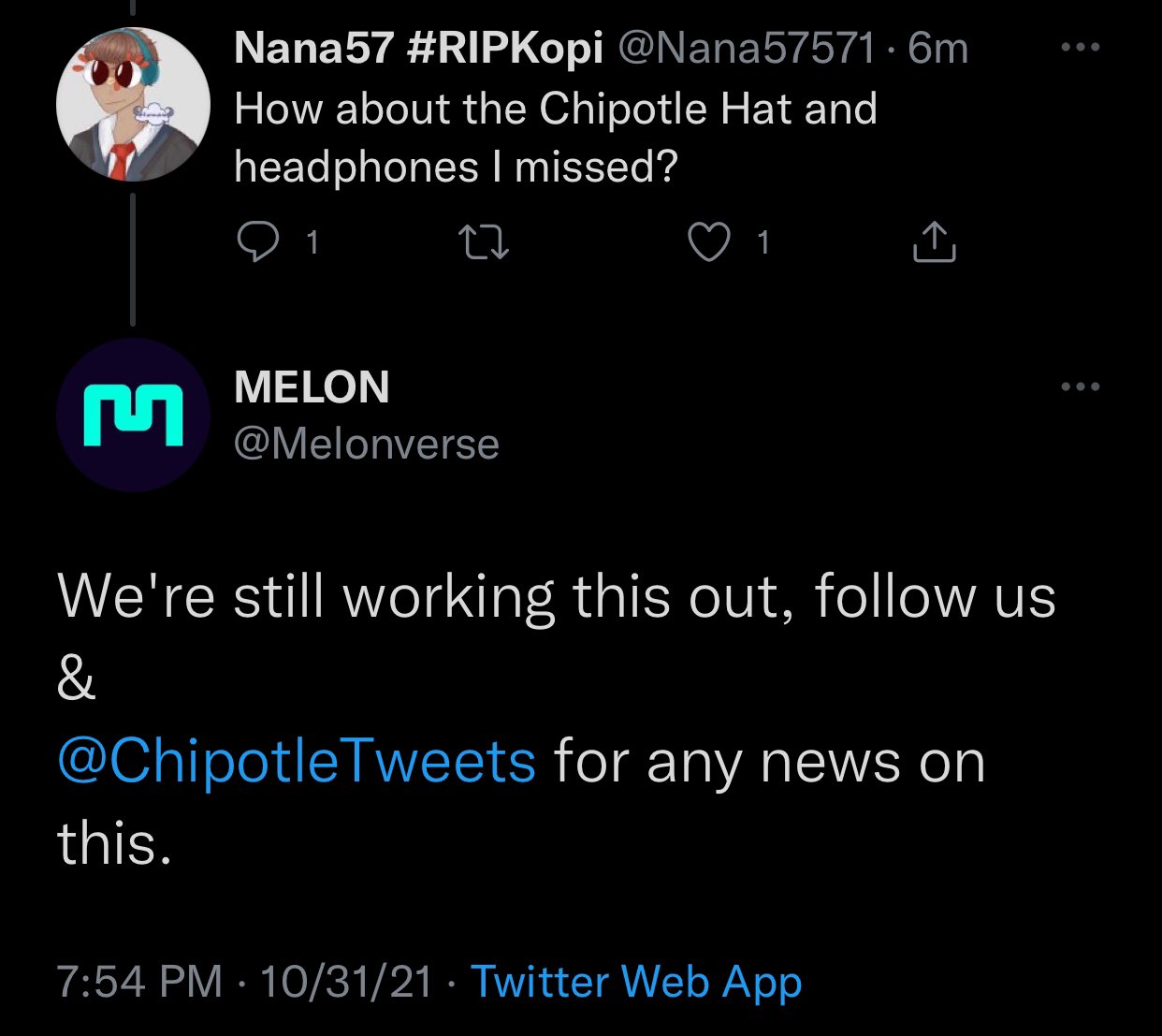 RTC on Twitter "Here is Melonverse response to the missing items