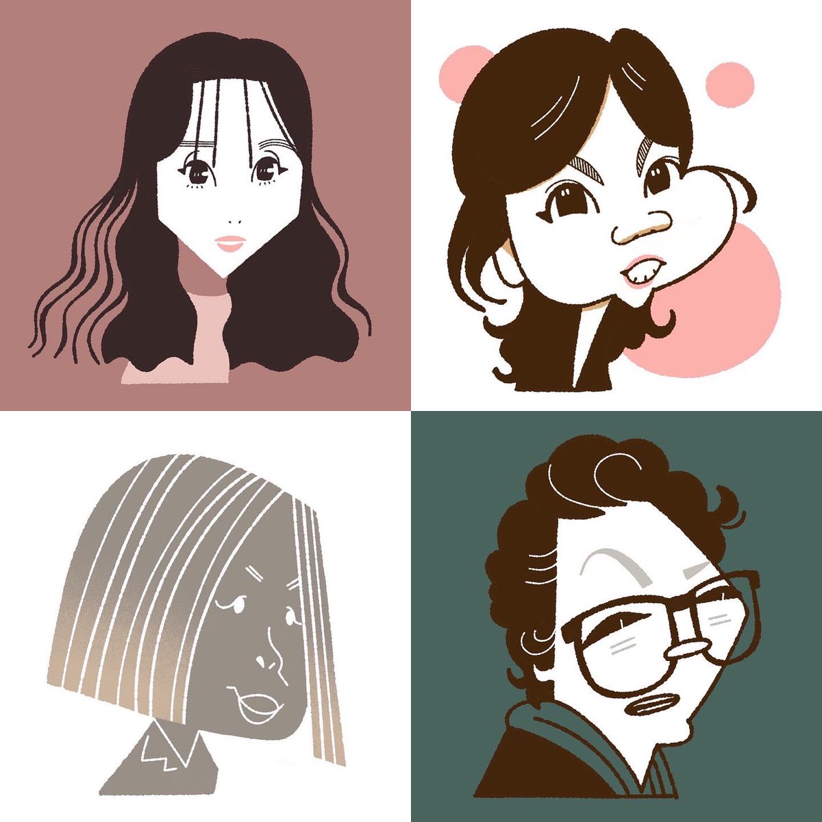 先日開催された「日韓カリカチュアフェスティバル」で1人15分で描いた作品です。疲れたけど勉強になりました!@nigaoeartist #cf_nnaa_kosca 