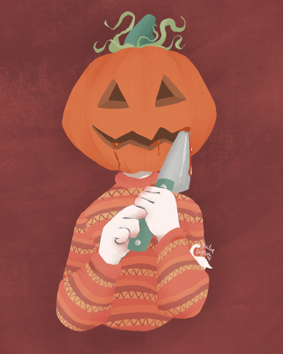 giurassicart's tweet photo. it’s spooky time!🔪🎃

🔃+♡ = eu feliz https://t.co/2P1bYbI4OT