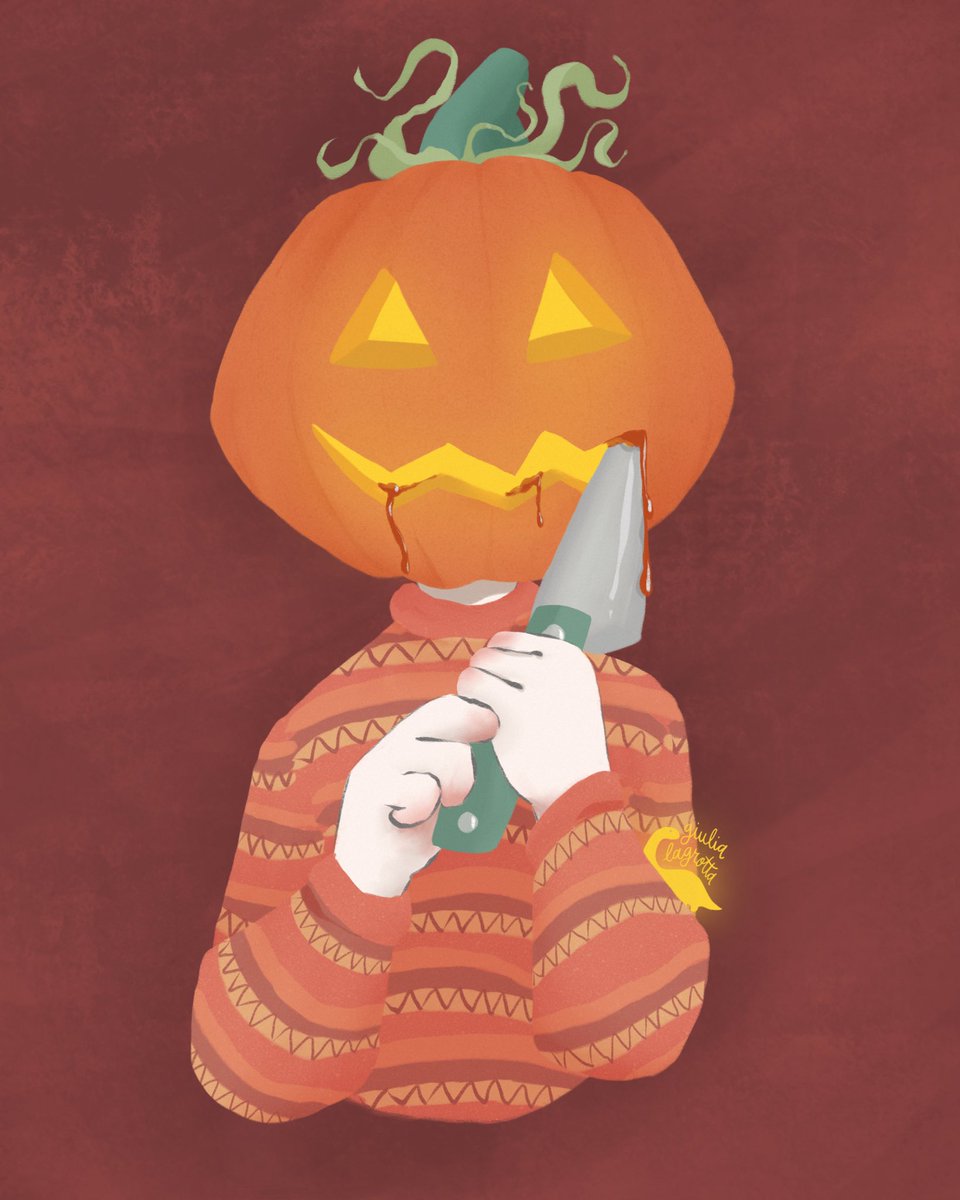 giurassicart's tweet photo. it’s spooky time!🔪🎃

🔃+♡ = eu feliz https://t.co/2P1bYbI4OT