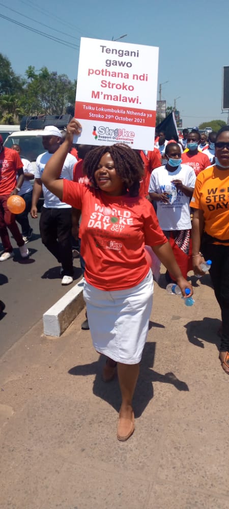 Big walk in Blantyre, Malawi to raise stroke awareness... #WorldStrokeDay #Precioustime #WSD2021