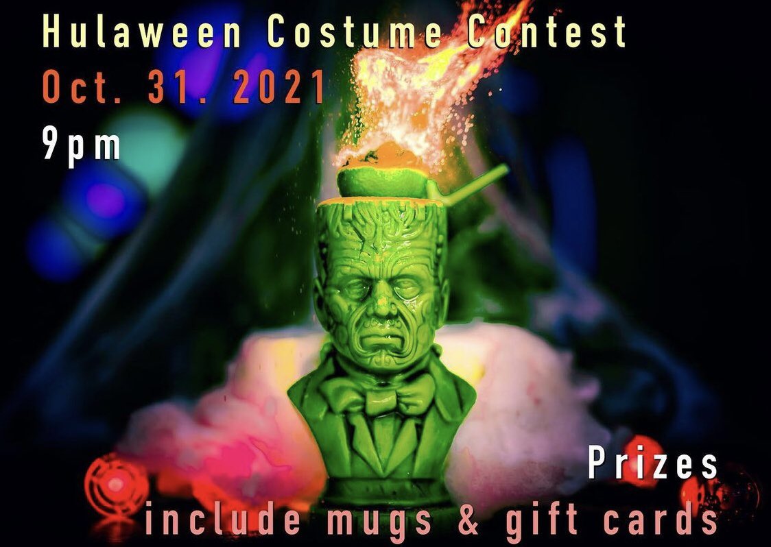 HULAWEEN <a href="/choppertiki/">C H O P P E R</a> ends tonight with @maiz_dlv tacos, drink specials, spooky music, and a costume contest (at 9:30) with cash prizes! No tricks, only treeeeats!!🍹🧟‍♀️ 💀 🌮 🧛🏻‍♂️ 🔥