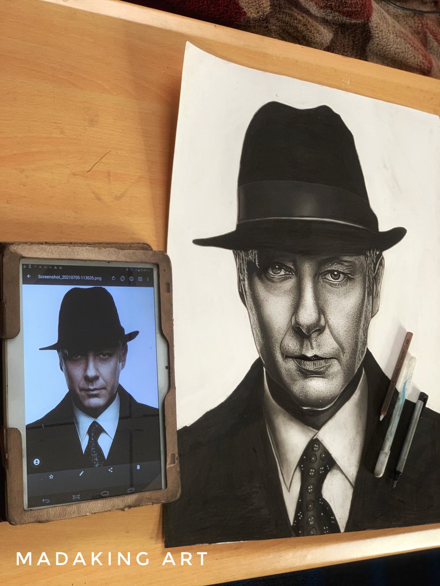 Isyakumadaki's tweet photo. @NBCBlacklist @nbc Hello tweeps 👋😊, my name is Madaki I am a photorealism sketch artist from Nigeria,this is a pencil portrait gift I made of James spacer kindly like and retweet this peice 🙏🏻 https://t.co/ZwAKMR1nqQ
