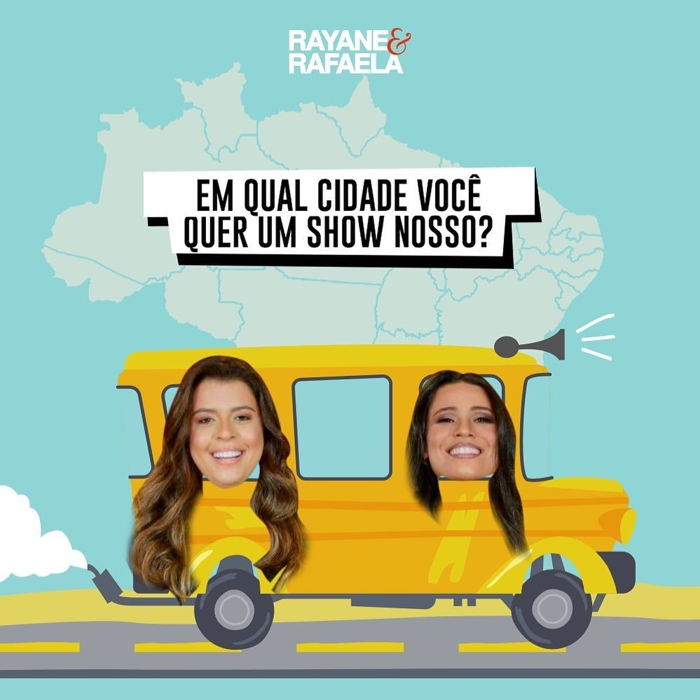 Estamos ansiosas pra reencontrar vocês pelo nosso Brasilzão. Comenta aí em qual cidade vc quer curtir um show nosso! 👇🏻
