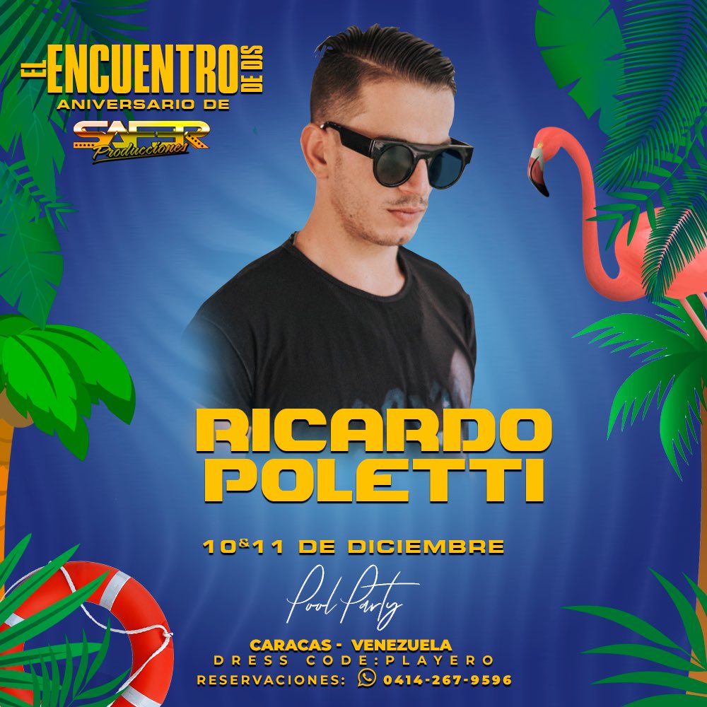 SaferP's tweet photo. 4to Dj confirmado Ricardo poletti desde valencia https://t.co/hVSO3uxpzc