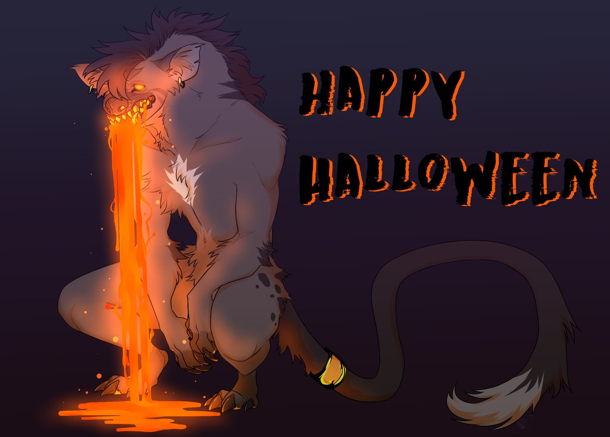 goremaw's tweet photo. I'm not dead! Happy Halloween :)

#personalart #digitalart #artistsontwitter #furry
#art https://t.co/sbV8eKYHIY