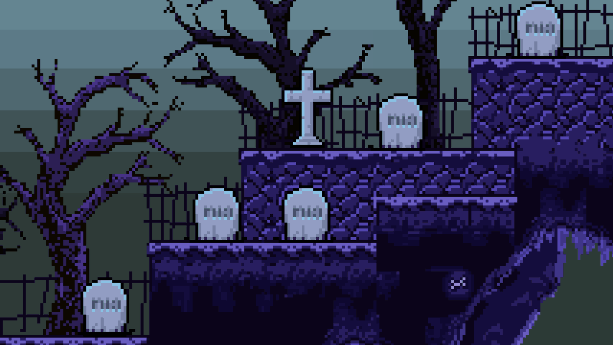 Benedict_Bones's tweet photo. Día 6:
Nos ha costado, pero conseguimos avanzar con #pixelart para poblar todo el nivel de elementos ¡Qué ganas de ingame! 🥳

Interfaz ready, con el detalle añadido del guiño Ben en la fuente 🤍💀

¿Nos esta influyendo demasiado #halloween2021 en esta #indiedevdaygamejam ?😂 https://t.co/Ks7erzoUhZ
