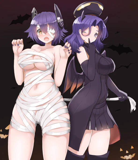 ハロウィンの天龍さんと龍田さん～ 