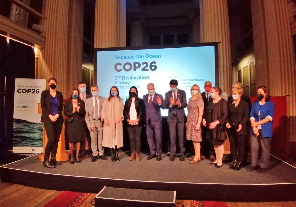 “The climate crisis is quintessentially an oceans crisis”. Beyond 1.5 C , sustainability of #BluePacific is in grave danger. <a href="/COP26/">COP26</a> can deliver bold blue NDC’s; blue finance and support for sustainable blue economies #TheBecausetheOceanInitiative <a href="/RemiParmentier/">Remi Parmentier</a> <a href="/ForumSEC/">Pacific Islands Forum</a>