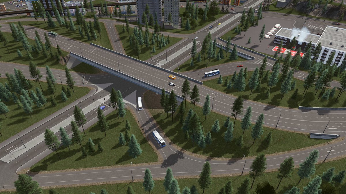 River Edge's Single Point Urban Interchange near the Hospital.