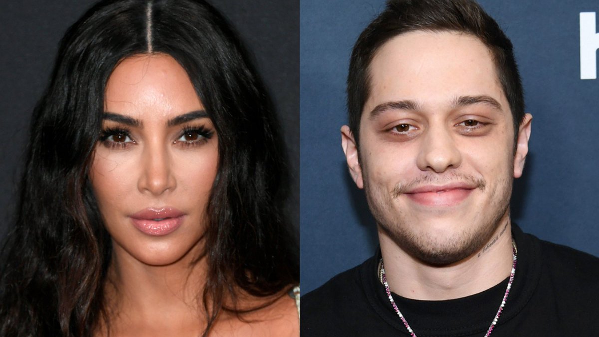 enews's tweet photo. Kim Kardashian and Pete Davidson have entire internet asking—Trick or treat? 👀 After they were seen holding hands on a rollercoaster. https://t.co/SNSjVRRjd2 https://t.co/4bMUXhUygb