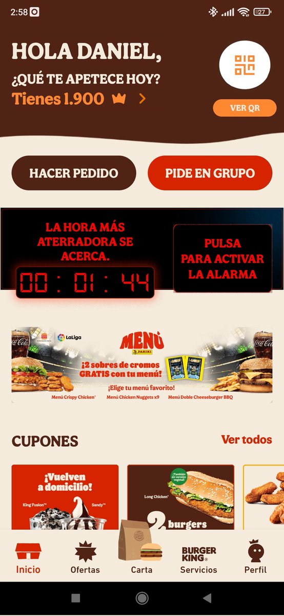 DanielGBullido's tweet photo. @burgerking_es hay que comprobar la hora del servidor no la del teléfono jijiji https://t.co/swb5aYh0dE