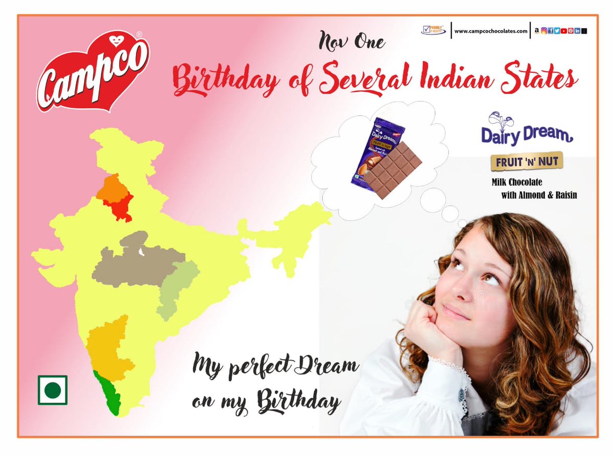 campcochocolate's tweet photo. 1953 which led to the formation of states like Haryana, Punjab, Karnataka, Andhra Pradesh and Kerala. #KarnatakaRajyothsava #KeralaPiravi #MyperfectDream #newlaunch #dairydream #campcochocolates #campcochocolatesindia #sweet #chocolove #chocolatelovers #campco https://t.co/KeNnpIVFsd