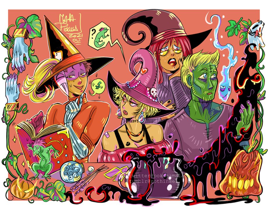 Speeding like the Headless Rider across a spooky bridge, I bring this Halloween offering!

(Don't trust magicians with their alchemy, just saying.)
#mrcompress #Mrコンプレス #Kurogiri #leagueofvillains